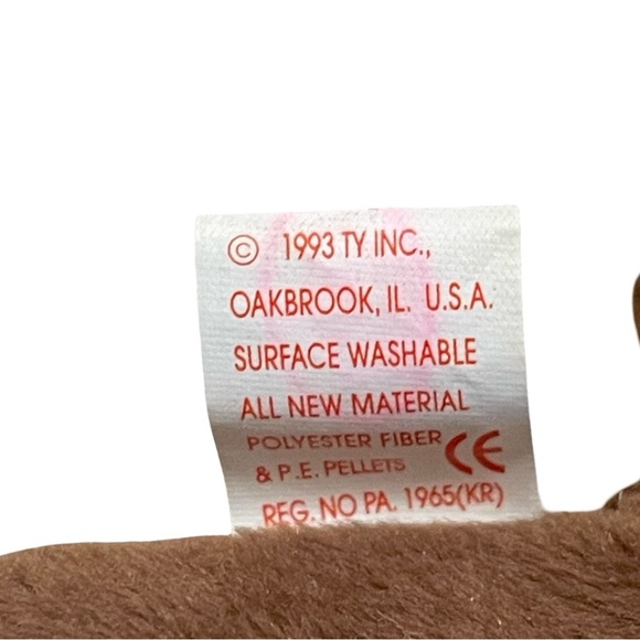 TY Beanie Baby Chocolate the Moose 1993 New With Tags! - Picture 8 of 8